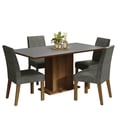 thumbnail image 1 of Juego de Comedor con Mesa de Madera y 4 Sillas Marrón Gris Plata Keila Madesa, 1 of 8