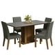 thumbnail image 1 of Juego de Comedor con Mesa de Madera y 4 Sillas Marrón Gris Plata Keila Madesa, 1 of 8