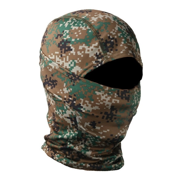 Fusipu Unisex Camo Print Outdoor Cycling Balaclava Neck Gaiter Hat Full Face Cover