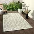 thumbnail image 3 of HomeRoots 8' X 10' Gray And Ivory Geometric Stain Resistant Indoor Outdoor Area Rug, 3 of 10