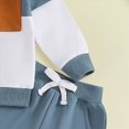 thumbnail image 5 of TOWED22 Toddler Baby Boy Fall Winter Clothes Contrast Color Long Sleeve Pockets Sweatshirt Pants Set Cute 2Pcs Outfit Set(Blazer,6-12 M), 5 of 6