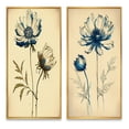 thumbnail image 2 of Designart "Indigo Flower Bursting into Blossom I" Floral Framed Wall Art Set Of 2 - Traditional Blue Framed Wall Art Set Of 2, 2 of 6