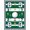 Green White Navy, Pattern 18, variant on Design&I 8'x10' Washable Area Rug Sleek Flatweave Pet Friendly Ball Sport Park Layout With Flag Pin And Fairway Stripe Design Golf Flowing for King Size Bedroom, Under Bed