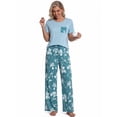 thumbnail image 2 of DAKIMOE Womens Pajama Sets 2 Piece Sets for Women Summer Sets Short Sleeve Pajamas Lounge Set Casual Sleepwear Loungewear PJS, S-XXL, 2 of 9