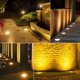 thumbnail image 2 of Luces empotradas de paisaje al aire libre de 6W, luz LED subterránea impermeable, blanco cálido, lámpara de punto para jardín, camino, pasaje, pozo, paquete de 4, 2 of 4