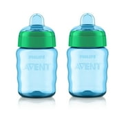 Philips Avent My Easy Sippy Cup with Soft Spout and Spill-Proof Design, Blue/Green, 9oz, 2pk, SCF553/25
