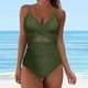 thumbnail image 2 of MKLEKYY Trajes De Baño Completo Mujer Women Mesh 1 Piece Swimwear Push Up Padded Bikini Swimsuit Training Athletic Swimwear Sport Shirred Tank Swimwear Vintage Bathing Suits, 2 of 4