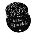 thumbnail image 1 of Inkdotpot Pack Of 100 Real Silver Foil Paper Tags Let Love Sparkle Wedding Favor Hang Tags, 1 of 6