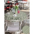 thumbnail image 4 of Outdoor Tablecloth with Umbrella Hole and Zipper, Green Floral Round Table Cloth 60 Inch Waterproof Tablecloth, Spring Flowers Pattern Botanical Vintage Picnic Table Cover for Patio Camping, 4 of 7