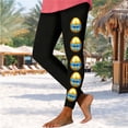 thumbnail image 2 of DDAPJ pyju Women's Easter Printed Leggings High Waist Tights Trendy Casual Workout Yoga Pants Gold S, 2 of 6
