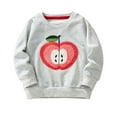 thumbnail image 2 of Wavsuf Girl Winter Pullover Kids Printed Sweatshirts Crew Neck Motion Top Hoodless Sweatshirt White Size 3 Years, 2 of 7