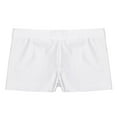 thumbnail image 4 of Xnihocha Girls Boys Athletic Shorts Stretchy Yoga Cheer Bike Dance Gymnastics Shorts Leggings White-A 4, 4 of 5