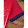 thumbnail image 5 of DPOIS Boys Girls 2-Piece Sports Suit Football Outfits Athletic T-Shirt with Shorts Red 9-10, 5 of 7
