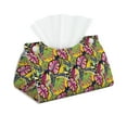 thumbnail image 2 of Lsque Colrful Tropical Leaves Printed Long Tissue Box Cover Holder, Facial Paper Organizer Dispenser,Triangle with Bottom Belt, PVC Leather Decorative Organizer, 2 of 9