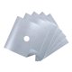 thumbnail image 1 of WORGEOUS Fundas para quemadores de estufa de 5 piezas Protector de estufa de gas duradero Revestimiento de placa superior reutilizable Forros de estufa Almohadilla limpia (plateada, 27x27x0.08 cm), 1 of 8