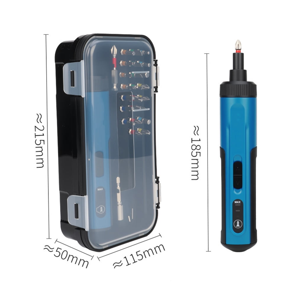 Rechargeable Electric Screwdriver With Multiple Bits For Home Repairs
