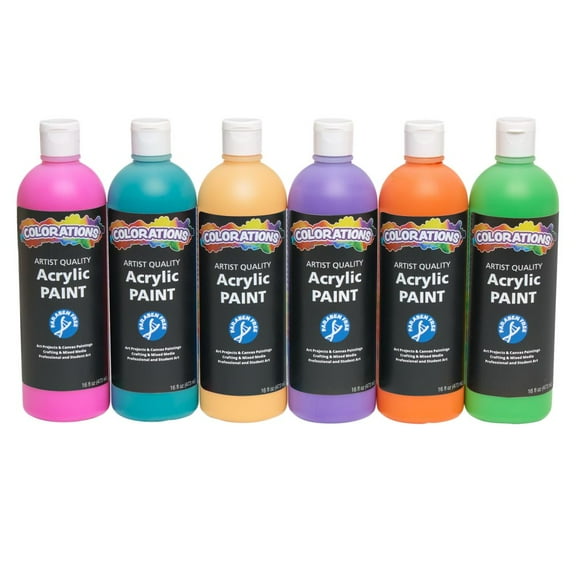 Colorations Paraben-Free Tropical Acrylic Paint Set - 6 Colors