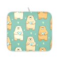 thumbnail image 2 of Bear Heart Pattern Drying Dish Mat Quick Drying Absorbent Soft Durable for Kitchen 18" x 24", 2 of 10