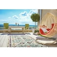 thumbnail image 2 of Kaleen Sunice Collection 2' x 4' Ivory Floral Outdoor Rug, 2 of 7