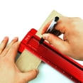 thumbnail image 5 of TS-8 Woodworking Hole Ruler Aluminum T shaped Measuring Tool Mini Scriber for Hardware(Red ), 5 of 5