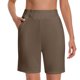 thumbnail image 3 of WILLBEST Pantalones Capri Casuales para Mujer, de Verano, Elásticos, Hasta La Rodilla, para Entrenamiento, Yoga, Informales, con Cintura Elástica, con Bolsillos, 156 Chica, 3 of 4