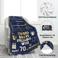 thumbnail image 2 of 70th Birthday Gifts for Men, 70th Birthday Gifts for Him, 70 Year Old Birthday Gifts for Men, 70th Blanket 70th Birthday Decorations for Men, Gift for 70th Birthday Men, Navy Blue Blanket(50"x60"), 2 of 7
