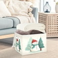 thumbnail image 5 of Storage Box With Lid 16.5x12.6x11.8In Foldable Stacked Household Storage Box Watercolor Christmas Snowman, 5 of 7