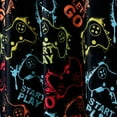 thumbnail image 3 of Chezmoi Collection 4-Piece Kids/Teens Gamer Window Curtain Set - Soft Microfiber Multi-Color Video Games Gamepad Whimsical Fun Kids Rod Pocket Drapes, 2-Panels (42"W x 84"L), 3 of 8