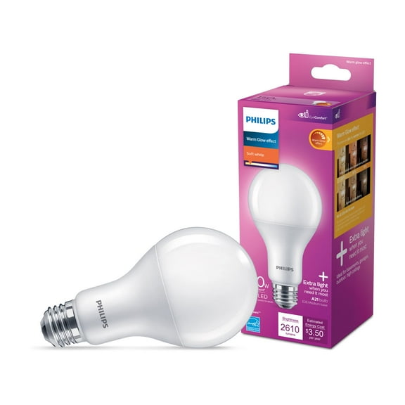 Philips Warm Glow Effect LED 29W (150W Equivalent) Soft White Warm Glow Bulb, Dimmable