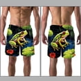thumbnail image 3 of luoweisi Men's Beach Shorts Quick Dry Swim Trunks with Mesh Lining Frog S, 3 of 5