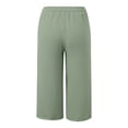 thumbnail image 5 of Pants for Girls Kids High Waist Solid Color Pocket Casual Pants Comfortable Everyday Green 4-5 Years, 5 of 6