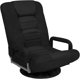 thumbnail image 1 of Songqin Swivel Gaming Chair 360 Degree Multipurpose Floor Chair Rocker for TV, Reading, Playing Video Games w/Lumbar Support, Armrest Handles, Adjustable Foldable Backrest - Black/Black, 1 of 16