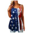 thumbnail image 2 of Yievot 4Th Of July Woman Oversized Tank Tops Fashion Sleeveless Round Neck Leisure 2024 Summer Tops Flowy Womens Camisole Shirts Clothes On Clearance Blue XXL, 2 of 5