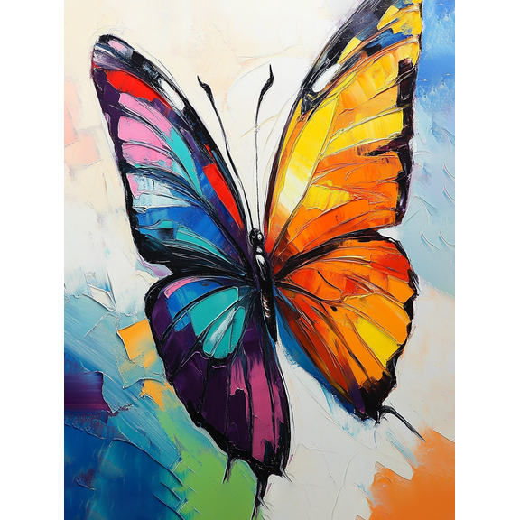 Colorful Butterfly Canvas Wall Art， Perfect for Living Room， Bedroom， Office， Dining Room， and Hallway Decoration.