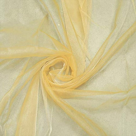 New Creations Fabric & Foam Inc, 60" Wide 100% Polyester Soft Light Weight, Sheer, See Through Crystal Organza Fabric (Black, 15 Yards)