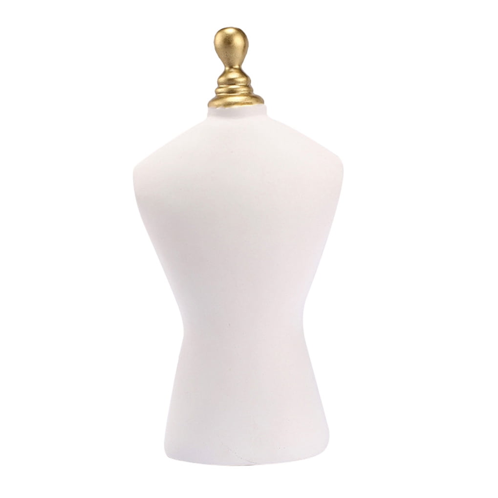 FONDOTIN White Resin Jewelry Display Mannequin Necklace Holder for Boutique and Retail Store Presentation