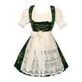 thumbnail image 2 of Dirndl Trachten Haus 3 Piece Short German Oktoberfest Dirndl Cotton Dress for Womens and Girls - Green, 2 of 12