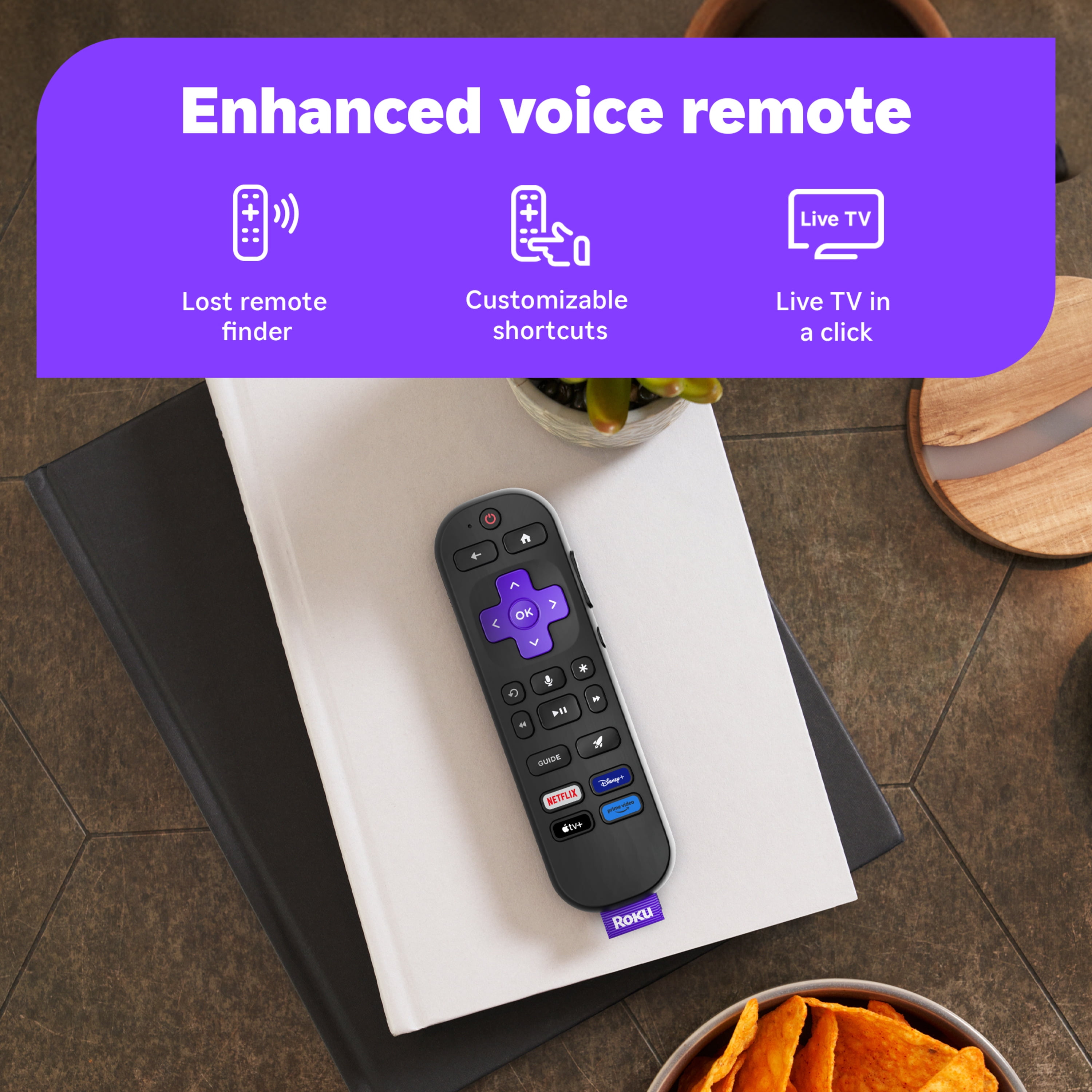 Roku Smart TV 2025 – 43-Inch Select Series, 4K HDR TV – Roku TV with Enhanced Voice Remote