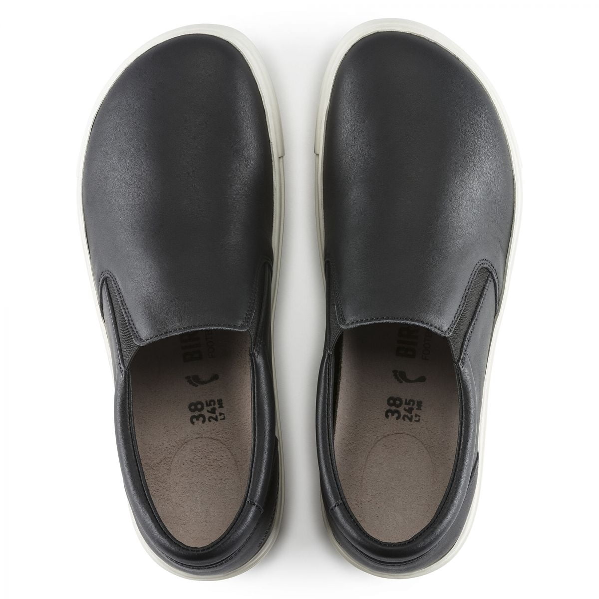 BIRKENSTOCK Oswego Slip-On Black Leather Shoe Narrow Width 1021326