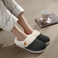 thumbnail image 2 of Liwarace Memory Foam Slippers Winter Warm Indoor Shoes Soft Comfortable Warm Shoes Size 13-14,Black, 2 of 11