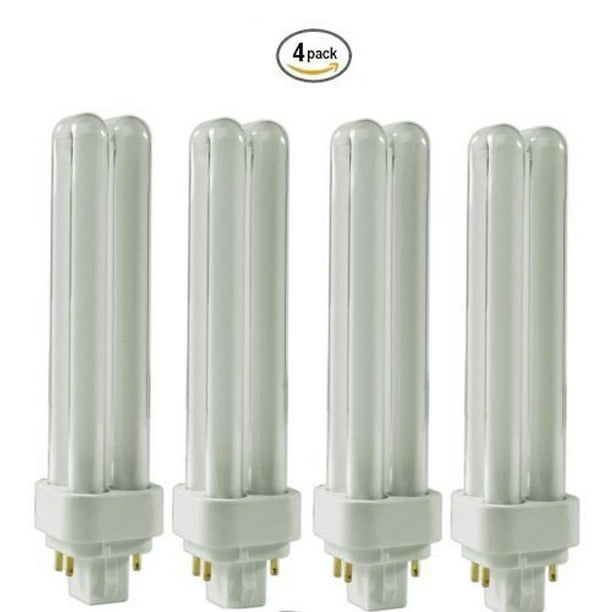 (4 Pack) CFL Bulbs Direct Generic Replacement for Panasonic FDS18E35/4 18W 3500K Double Tube, 4
