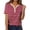 Red, variant on Cute Shirts For Women V Neck Short Sleeve Stripe Print Dressy Casual Button Tunic Tops Lightweight Soft Summer Blouses Pullover Outfits Blue L
