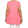 thumbnail image 4 of Women's Plus Size Solid Casual Loose Fit Pocket Tunic Top Mini Dress, 4 of 5