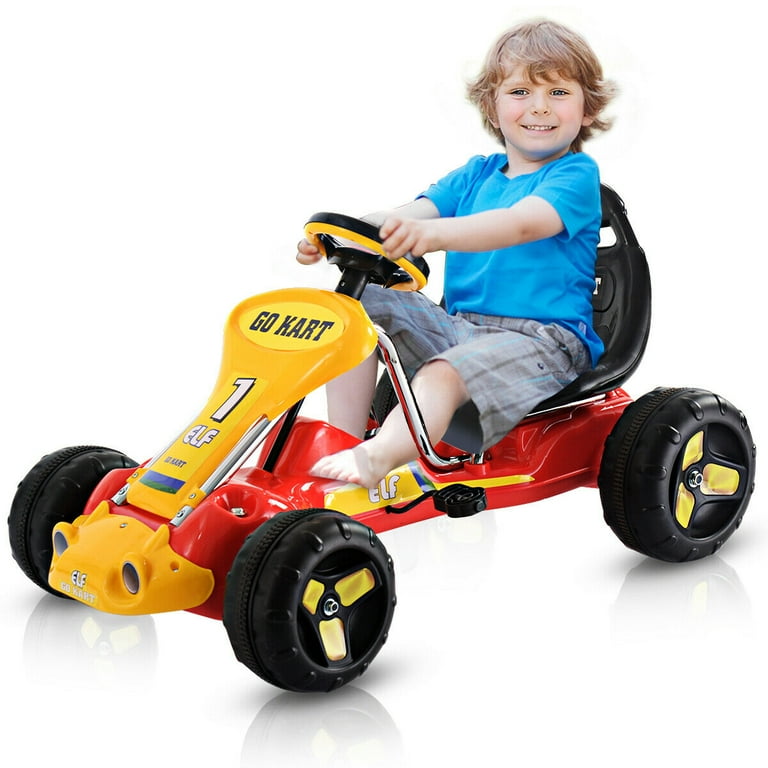 Costway Go Kart Kids Ride On Car Pedal Powered Car 4 Wheel Racer