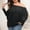 Black, variant on Womens Casual Lightweight Batwing Plus Size Long Sleeve Cowl Neck Fall Winter Pullover Sweaters Black