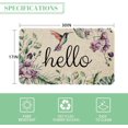 thumbnail image 3 of Summer Hello Decor Door Mat - Green Daisy Flower Farmhouse Welcome Mats Outdoor Colorful Flowers Doormat Non Slip Rubber Floral Decorative Front Door Mats Indoor Rug 17" x 30", 3 of 6
