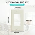 thumbnail image 5 of UCOMEN Decorator Wall Plate, Standard Size 1 - Gang  for Outlet, Receptacle, Light Switch, Dimmer etc, 4.57” X 2.8”, Almond 10 Pack, 5 of 7