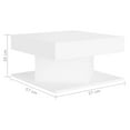 thumbnail image 3 of vidaXL Coffee Table White 57x57x30 cm Engineered Wood, 3 of 3