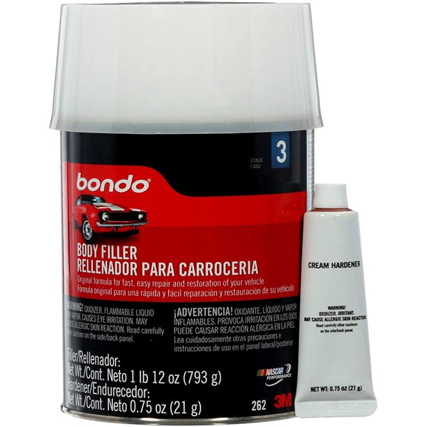 3M Bondo Body Filler, 00262, 1 Qt 28 oz.