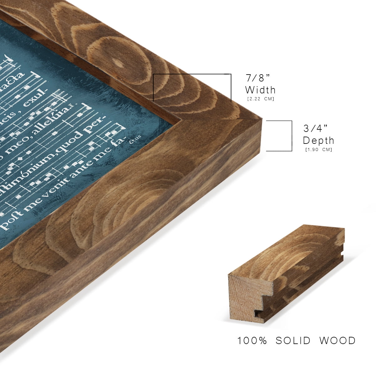 Graphic Songbook I -Framed Print w/glass-Walnut